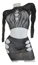 Comprar Conjunto De Red Con Brillos Strass \u002F Bodys Vestidos