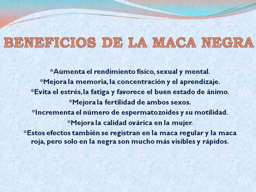 Capsulas Maca Negra De 100*500 Mg