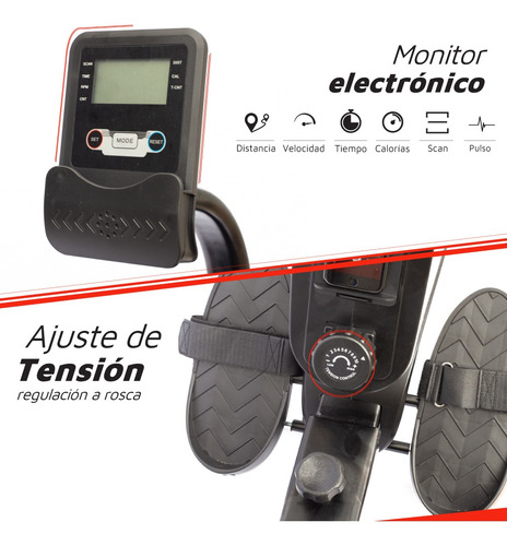 Imagen 7 de 9 de Simulador De Remo Randers Arg-905 Plegabl Magnético Aluminio