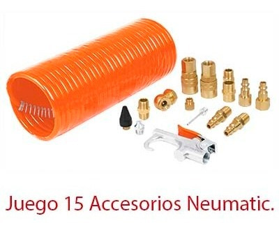 Juego Accesorios Para Compresor De Aire.15 Pzas.marca Truper