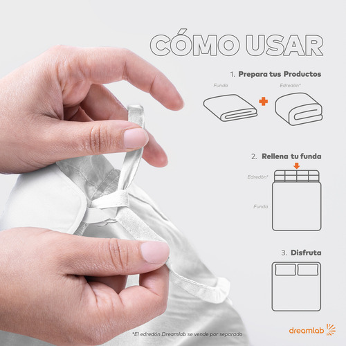 Funda De Duvet Dreamlab Individual Con Diseño Incluye 2pzas