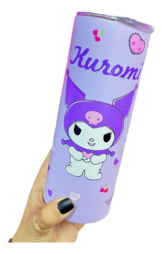 Vaso Térmico Con Popote Acero Inoxidable Hello Kitty Kuromi