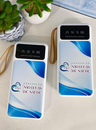 Kit 8 Power Bank 10000 Personalizado Com Logo