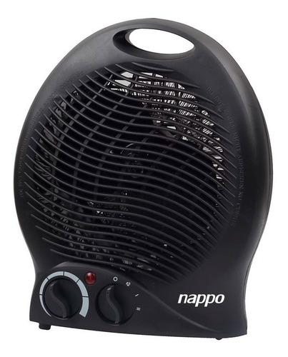 Caloventilador Nappo 2000w 2 Niveles Calor + Aire Frío Color Negro