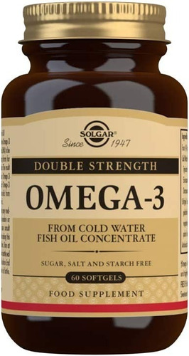 Omega-3 Doble Fuerza 700mg 60 Softgels Solgar