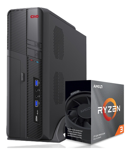 Pc Oficina Slim: Amd Ryzen 3200g Vega 8 A520 16gb 500gb Wifi