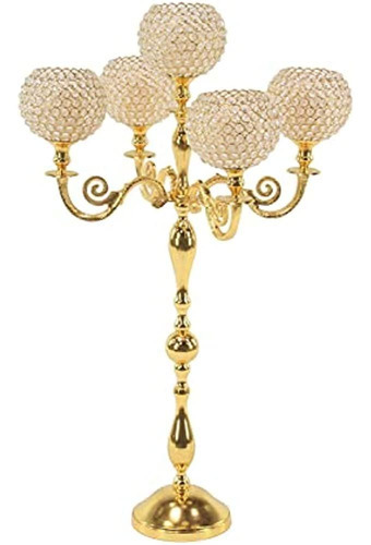 Deco 79 33299 Candelabro, Dorado