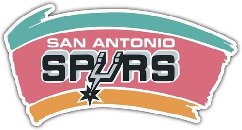 San Antonio Spurs Juego De 2 Nba Sport Decor Vinilo Im ...