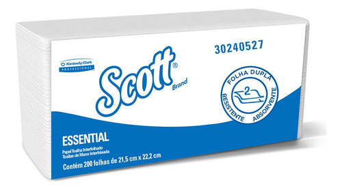 Papel Toalha Interf Scott Essential Folha Dupla C/200 Folhas