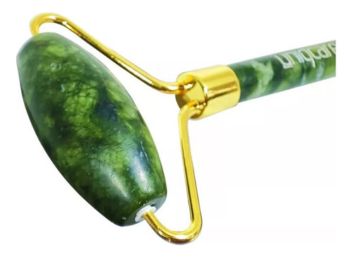 Rolo Pedra De Jade+placa Gua Sha Massagem Facial Anti Rugas
