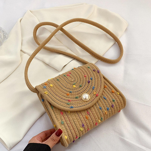 Bolso Bandolera Para Mujer, Playa De Bolas De Colores Caqui
