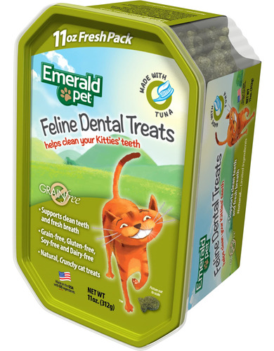 Feline Dental Treats - Deliciosas Y Crujientes Golosinas Den