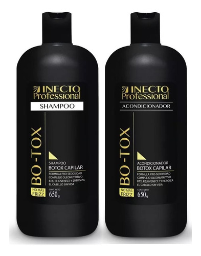 Kit Shampoo Y Acondicionador Pofessionar Efecto Botox Inecto