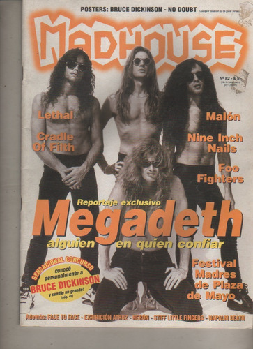 Revista De Musica Madhouse * Megadeth - Malon -nº 82 - 1997