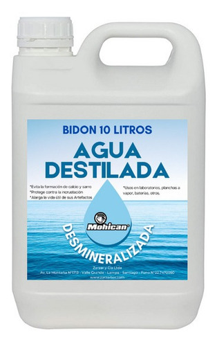 Agua Destilada Bidon 10 Lt