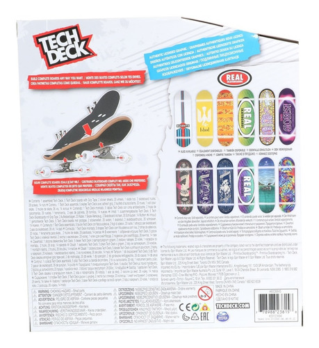 Imagen 6 de 9 de Patineta Skate Miniatura Fingerboard Tech Deck Armable Pack