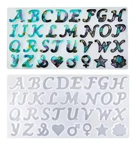 Comprar Molde Letra Resina Epoxi Uv Llaveros Abecedario Cursiva 4cm