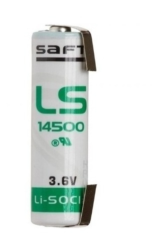 Saft Ls14500 Pila Litio Con Terminales Planos 