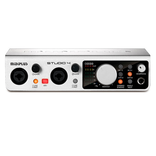Imagen 7 de 9 de Placa De Sonido Usb Midiplus Studio 4 24 Bits 192 Khz