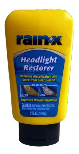 Restaurador De Opticas Faros Rain X Headlight Restorer 