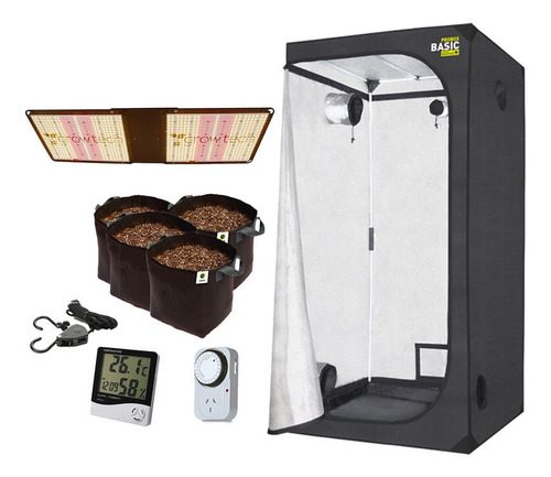 Kit Indoor Carpa Garden 100 Quantum 300 Accesorios Macetas