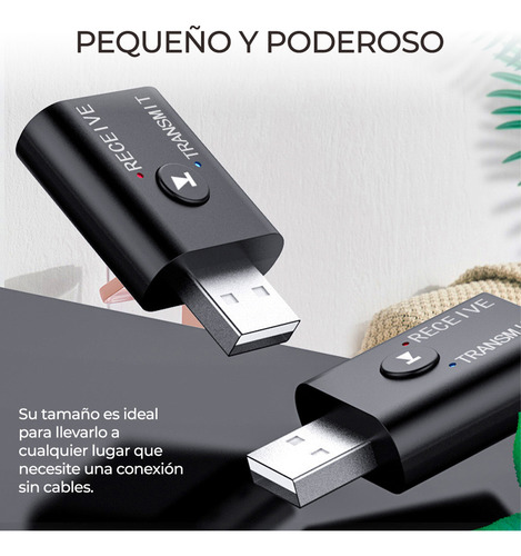 Mini Adaptador Bluetooth Usb 5.0 Transmisor Receptor Tv Aux