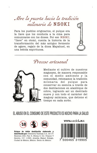 Nsoki: Destilado De Pulque - Pack De 2 Botellas De 750 Ml.