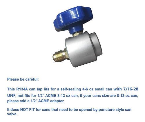 Colector De Aire Acondicionado R134a Ac Refrigerant 7/16-28