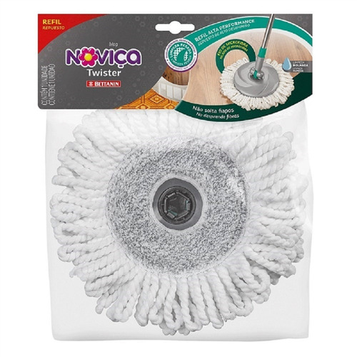 Refil Mop Twister Absorvente Branco Da Bettanin Noviça Bt