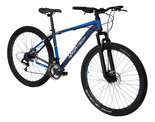 Bicicleta Mtb Overtech R29 Acero 21v Freno A Disco Pp Color Azul/Azul/Blanco Tamaño del cuadro S