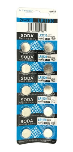 Imagen 2 de 3 de Pack 200 Pilas Boton Alcalinas Lr1130 Ag10 Lr54 189 389 1,5v