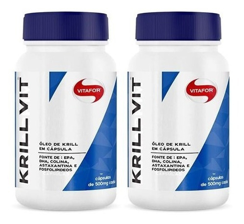 Combo 2 - Krill Vit - Óleo De Krill - 30 Cap 500mg - Vitafor