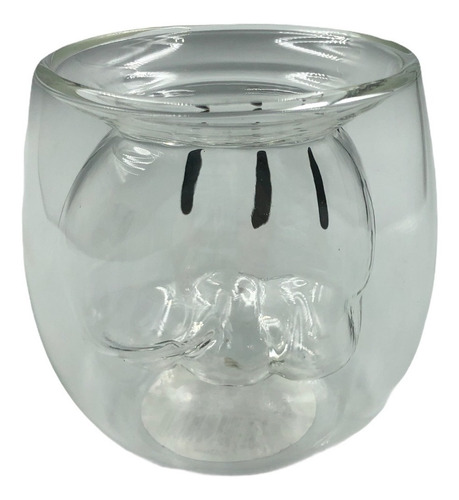 Disney Mickey 4 Vasos Doble Pared Con Fondo Curvo Vidrio