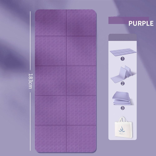 Almohadilla De Meditación Plegable Para Yoga, Gris, Morado Y