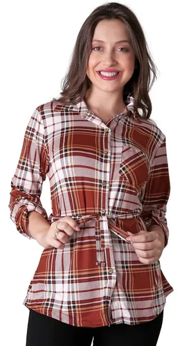 Blusas a best sale cuadros para gorditas