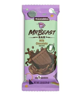 Mini Barra De Chocolate De Mr Beast Milk 35g Feastables