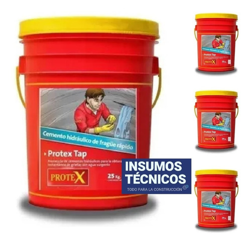 Protex Tap 25kg Cemento Hidráulico De Fragüe Ultrarrápido
