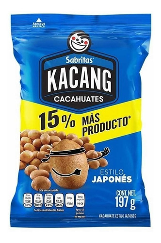 Kacang | Cacahuates Estilo Japonés 197 G Sabor Limón