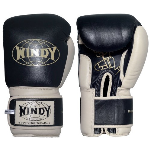 Guantes De Entrenamiento De Windy Muay Thai, Negro, 14 Onzas