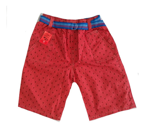 Imagem 4 de 8 de Kit C/3 Bermuda Brim Infantil C/ Cinto E Elastico Atacado