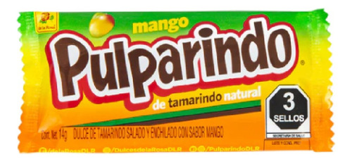 Dulce De Tamarindo Pulparindo Sabor Mango  1pza De 14grs