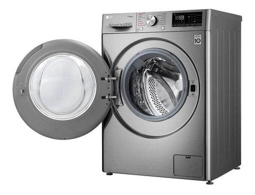 Lavasecadora automática LG inverter hasta 12kg color acero