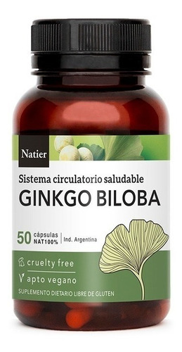 Ginkgo Biloba 50 Caps Natier Circulatorio Memoria Venotónico