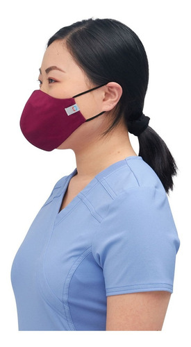 Cherokee Ww560 Paquete 5 Cubrebocas Anti Microbial Repelente Color Win - Vino
