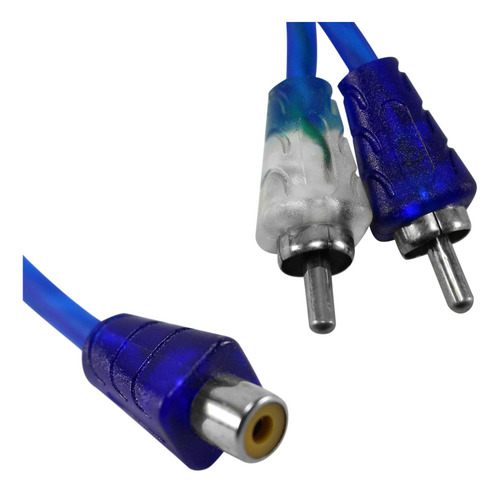 Kit 10 Cabos Rca Y 1f/2m 4mm Injetado Automotivo Force One