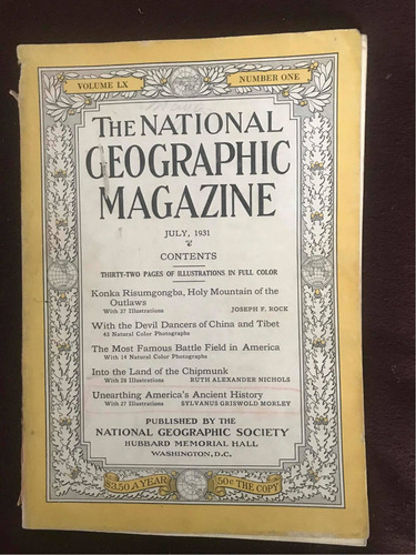 The National Geographic Magazine - July 1931 Vol. Lx No. 1