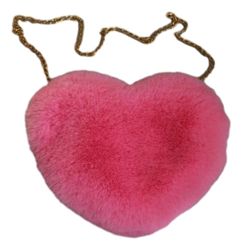 Bolso De Hombro En Forma De Corazón, Carteras De Felpa, Lind