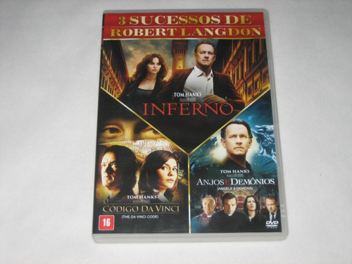 3 Sucessos De Robert Langdon - Da Vinci/inferno/anjos - Dvd