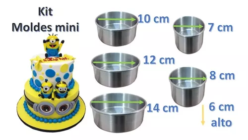 5 Moldes Hornear Mini Pastel O Chocoflan Aluminio 10cm
