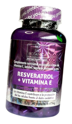Resveratrol 950mg X Dosis ( 60 Cápsulas ) + Vitamina E